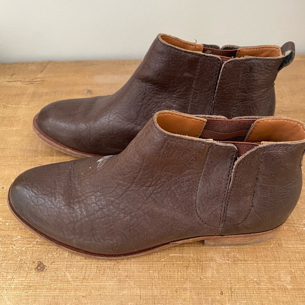 Kork-Ease  Brown Leather Booties